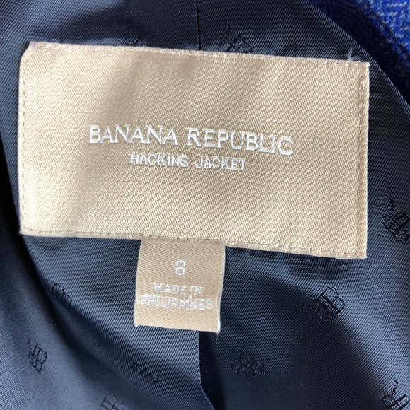 NEW BANANA REPUBLIC 8 Wool Hacking Jacket Blue - Picture 5 of 6